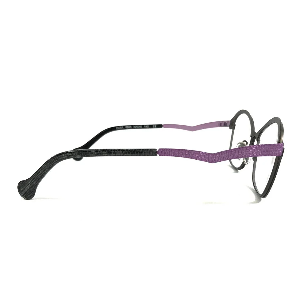 BOZ Eyeglasses Frames ELSA 4590 Khaki Brown Parma Matte Gray Purple 52-16-140